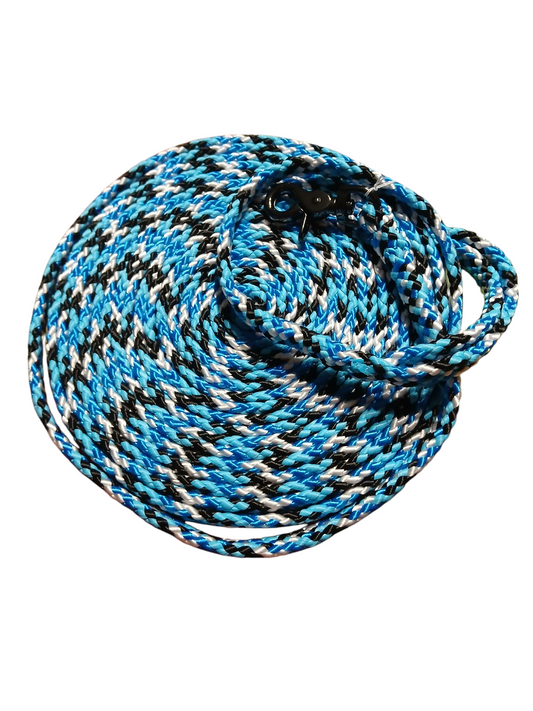 Einzelstück Hundeleine 8mm flach PPM Hohlgeflecht 7,30m lang