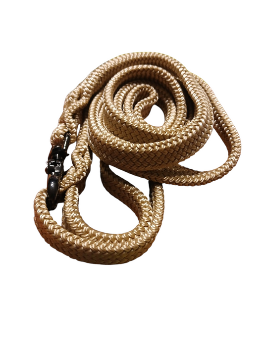 Einzelstück Hundeleine 12mm flach PPM Hohlgeflecht 1,90m lang