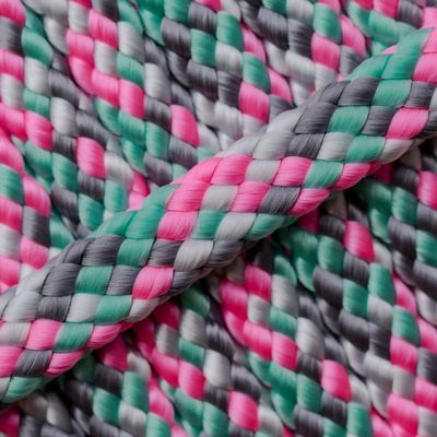 Einzelstück Hundeleine 8mm flach PPM Hohlgeflecht 7,30m lang