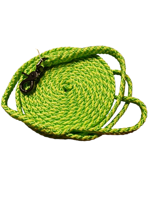 Einzelstück Hundeleine 8mm flach PPM Hohlgeflecht 3,90m lang