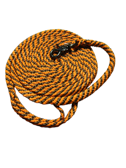 Einzelstück Hundeleine 8mm flach PPM Hohlgeflecht 4,70m lang