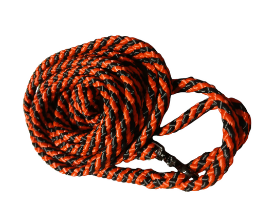 Einzelstück Hundeleine 12mm flach PPM Hohlgeflecht 4,20m lang