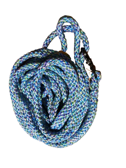 Einzelstück Hundeleine 12mm flach PPM Hohlgeflecht 4,50m lang